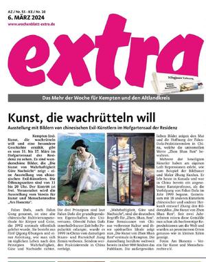 “阿爾高日報”（Die Allgäuer Zeitung）在三月六日的特刊中報道了當地即將舉辦真善忍國際美展的消息。