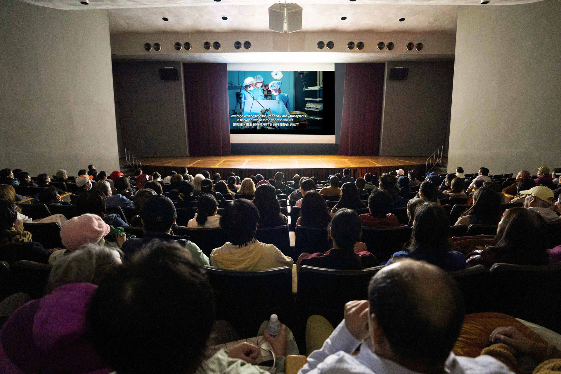 十一月八日，近三百人观看了在美国旧金山帕洛阿图市社区剧院放映的《国有器官》电影。